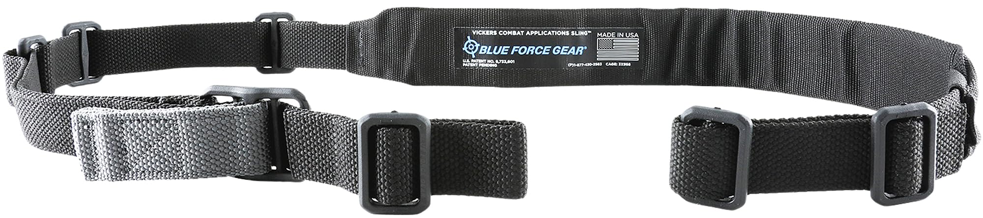 Blue Force Gear Vickers Padded Sling - Two Point Sling with Padded Straps, Adjustable,57-67 Inches