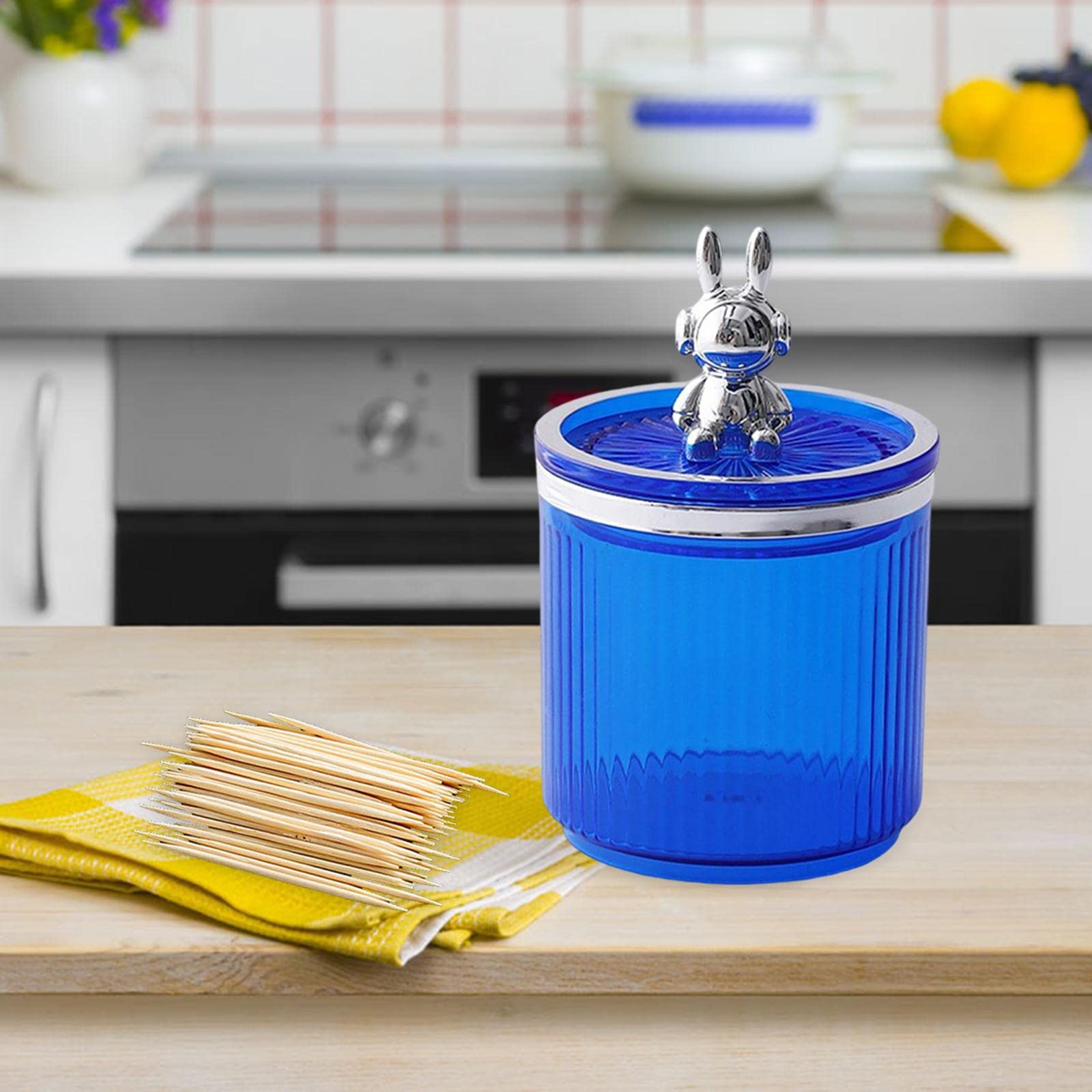 5x Contenitore Trasparente per Dischetti Struccanti, Scatola Portaoggetti per Tavolo Da Trucco, Bagno, Ufficio, 5 pezzi