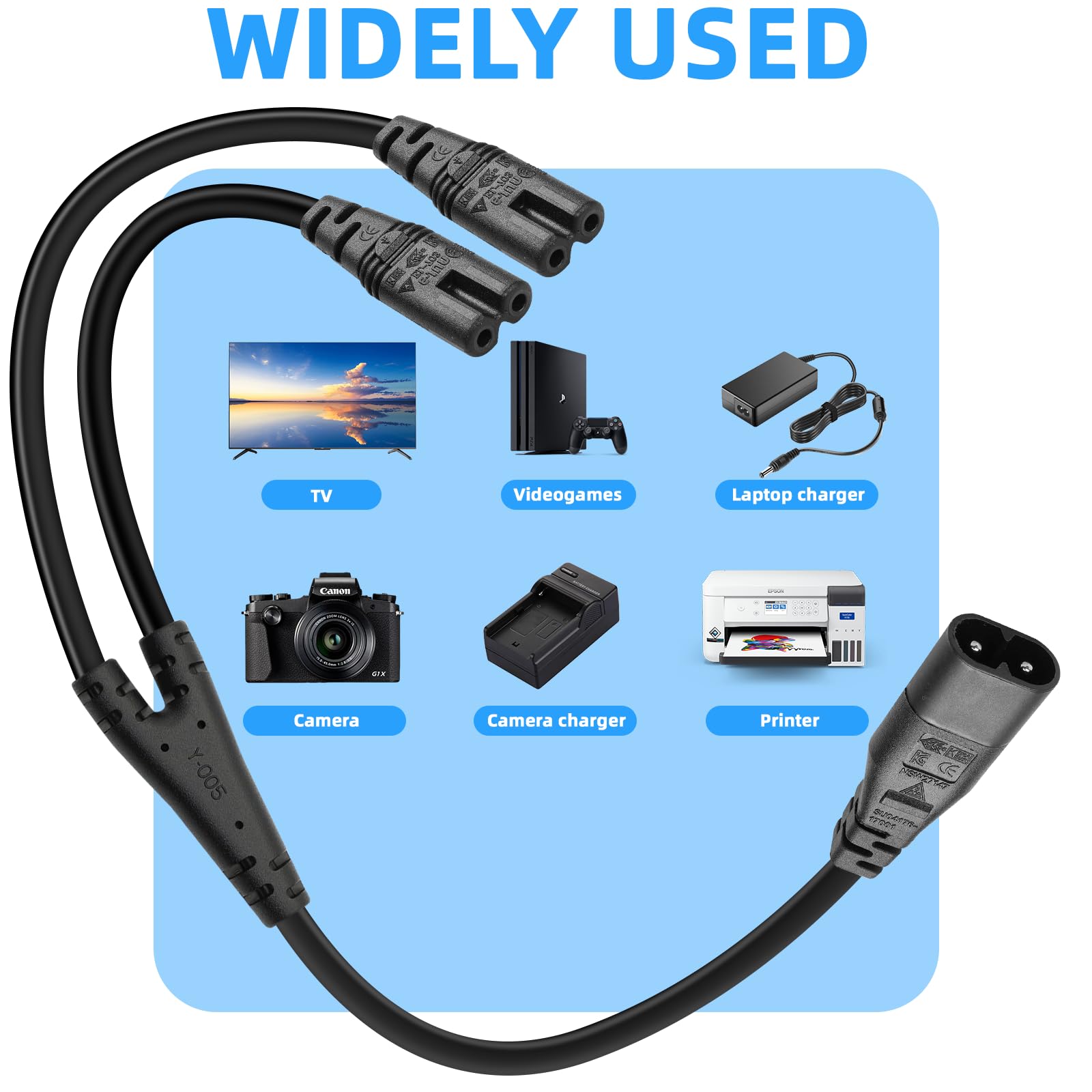 Szrmcc Ups Pdu Y Splitter Cable De Alimentación Iec 320 C14 | Meses Sin