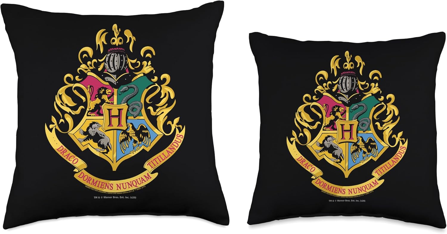 Harry Potter Hogwarts School Crest Throw Pillow