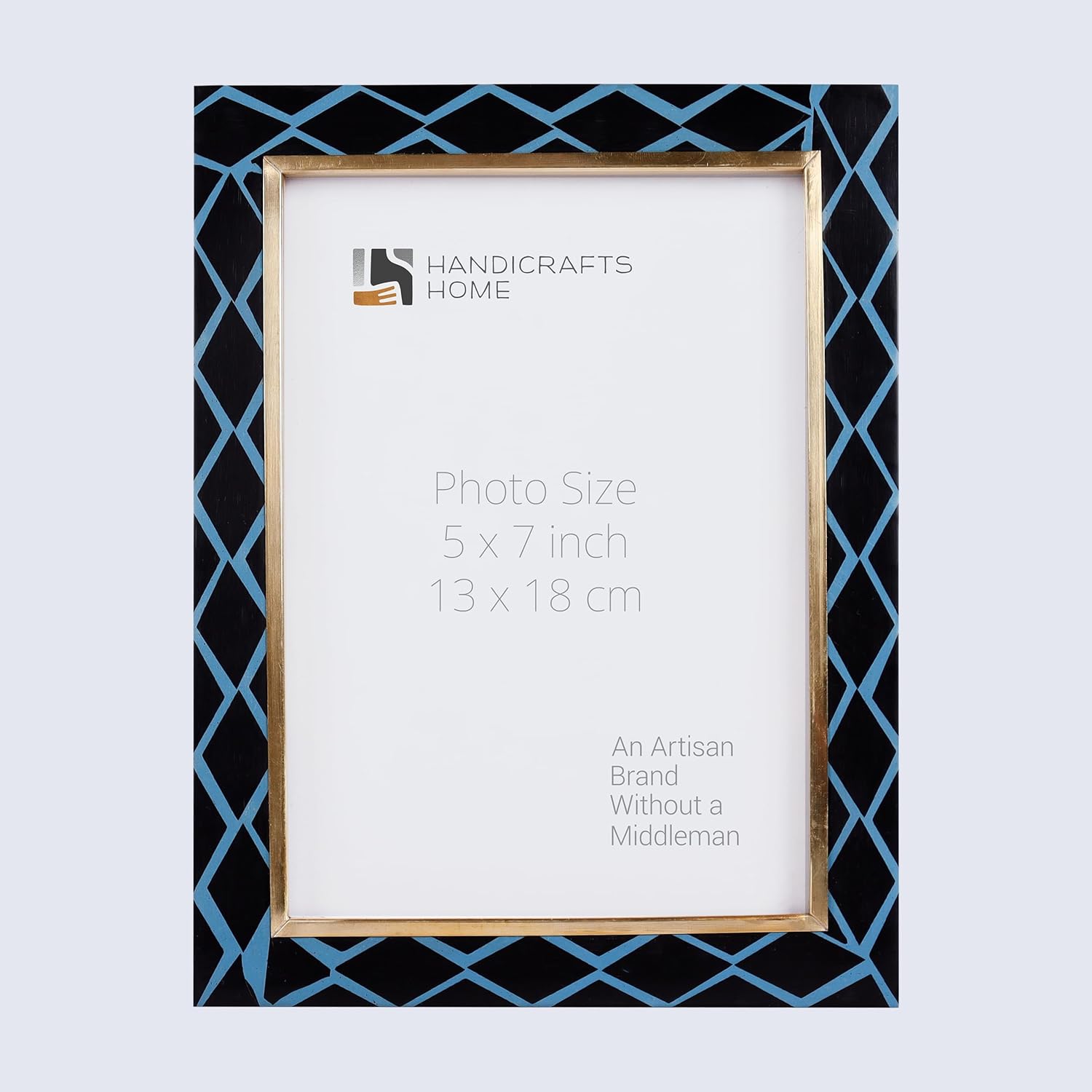Handicrafts Home 5X7 Picture Frames - Vintage Style Wall Hanging & Desk Décor, Farmhouse Photo Frames, Living Room, Office & Home Décor, Small Picture Frame for Diploma & Wall Decor, Halo Mamba Halo Mamba 5x7