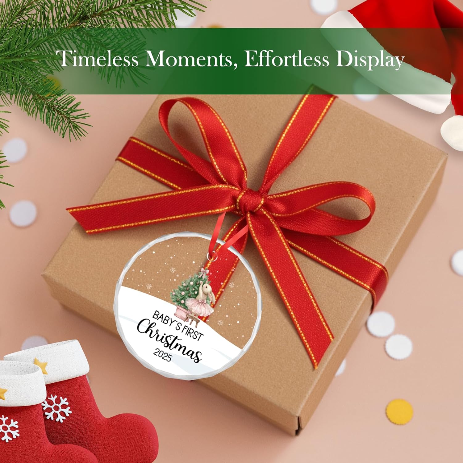 Baby Girl First Christmas Ornaments 2025, Gifts for Baby's First Christmas, New Dad Mom Gifts - Image 6