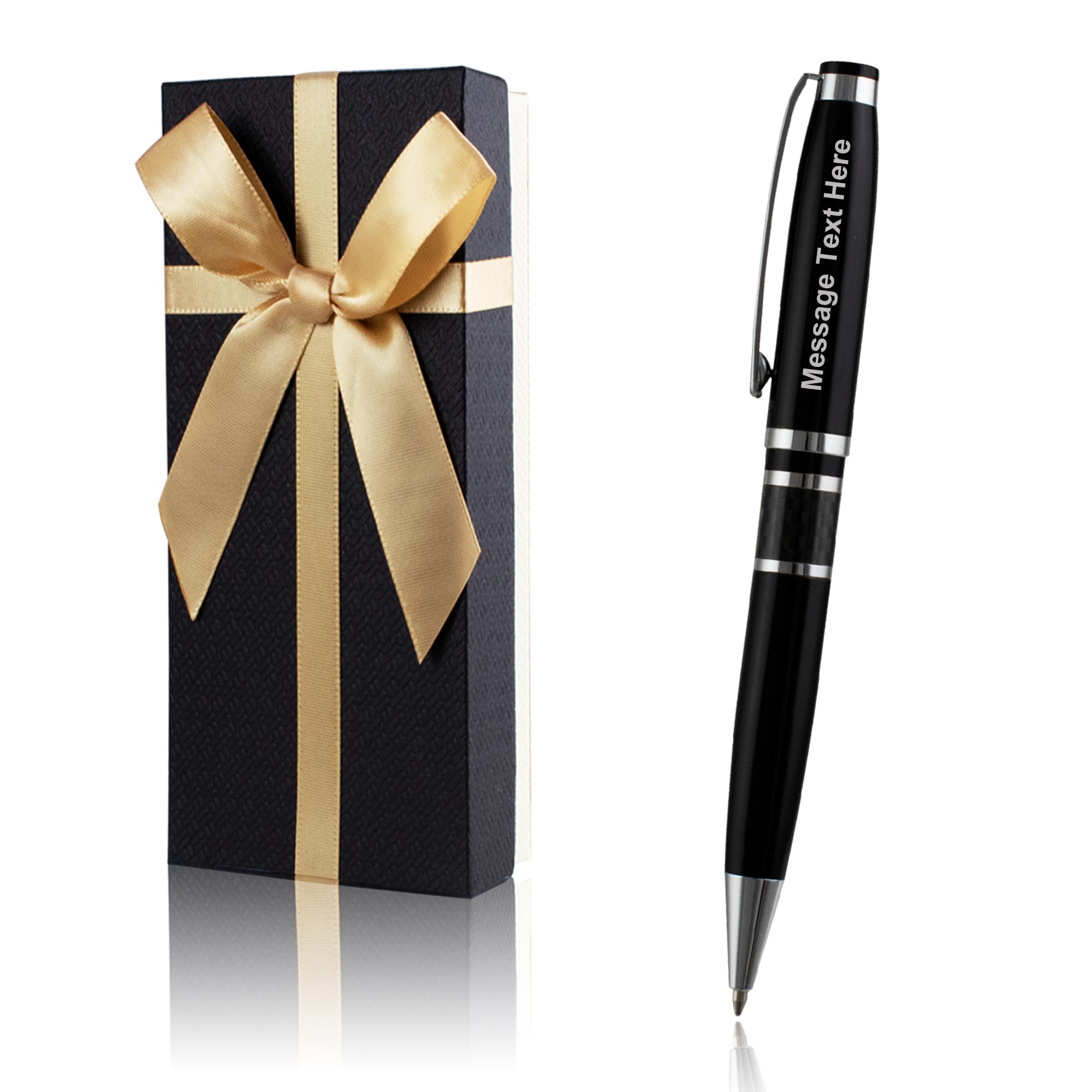 Yastar Personalized Pens with Custom Engraving, Luxury Carbon Fiber Executive Pen with Premium Gift Box, Personalized Pens for Men Women Business