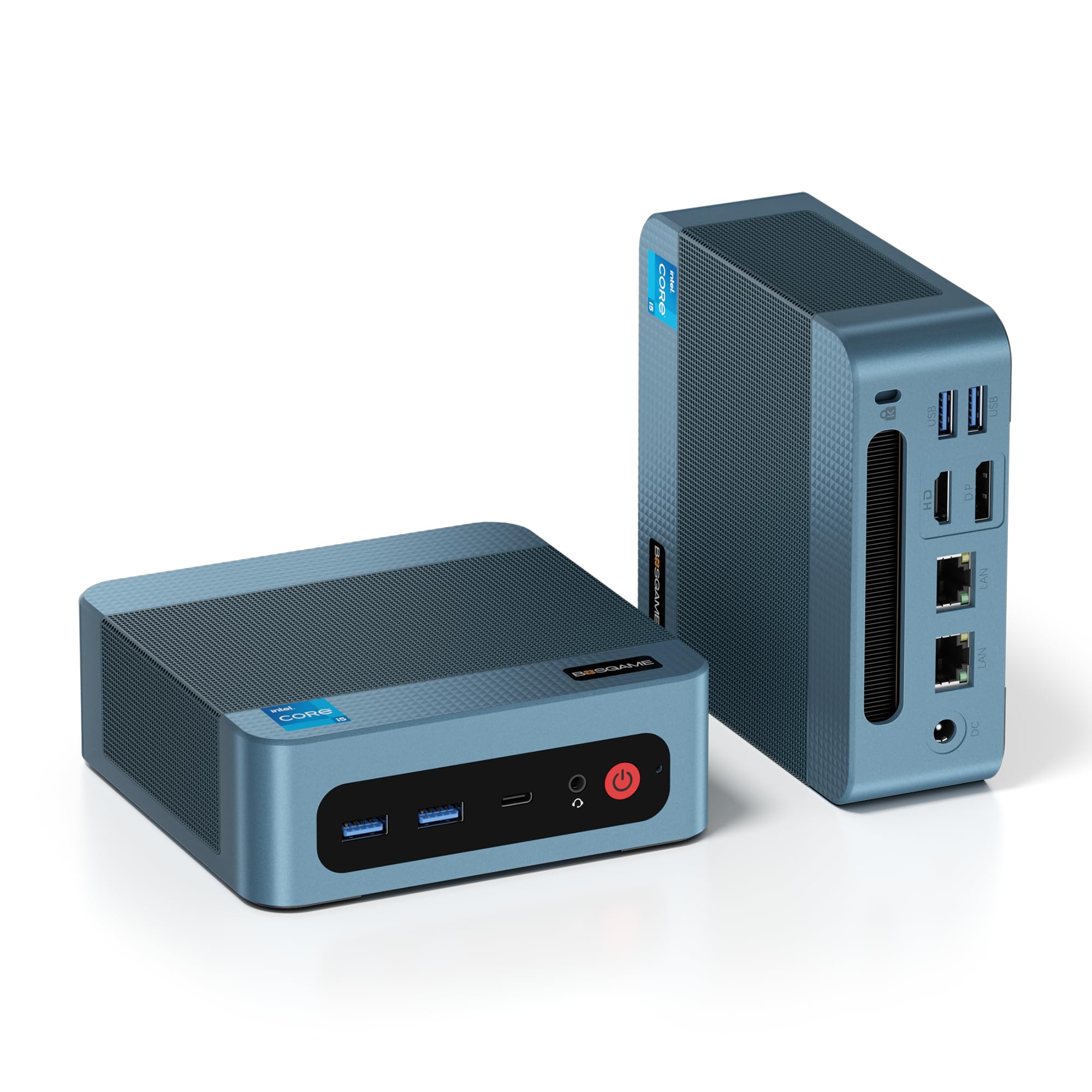 BOSGAME P2 Lite Mini PC - Intel Core i5-12600H, 32GB DDR4, 512GB NVMe SSD | Triple 4K Display (HDMI/DP/USB-C), Dual Gigabit LAN | WiFi 6E, Bluetooth 5.2 | Win11 Pro Desktop for Work Business