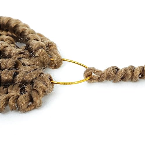 Miniatura 8 de Cabello Passion Twist de 8 pulgadas, 8 paquetes, cabello de ganchillo pretrenzado para mujeres negras, cabello rizado de ganchillo preenlazado,