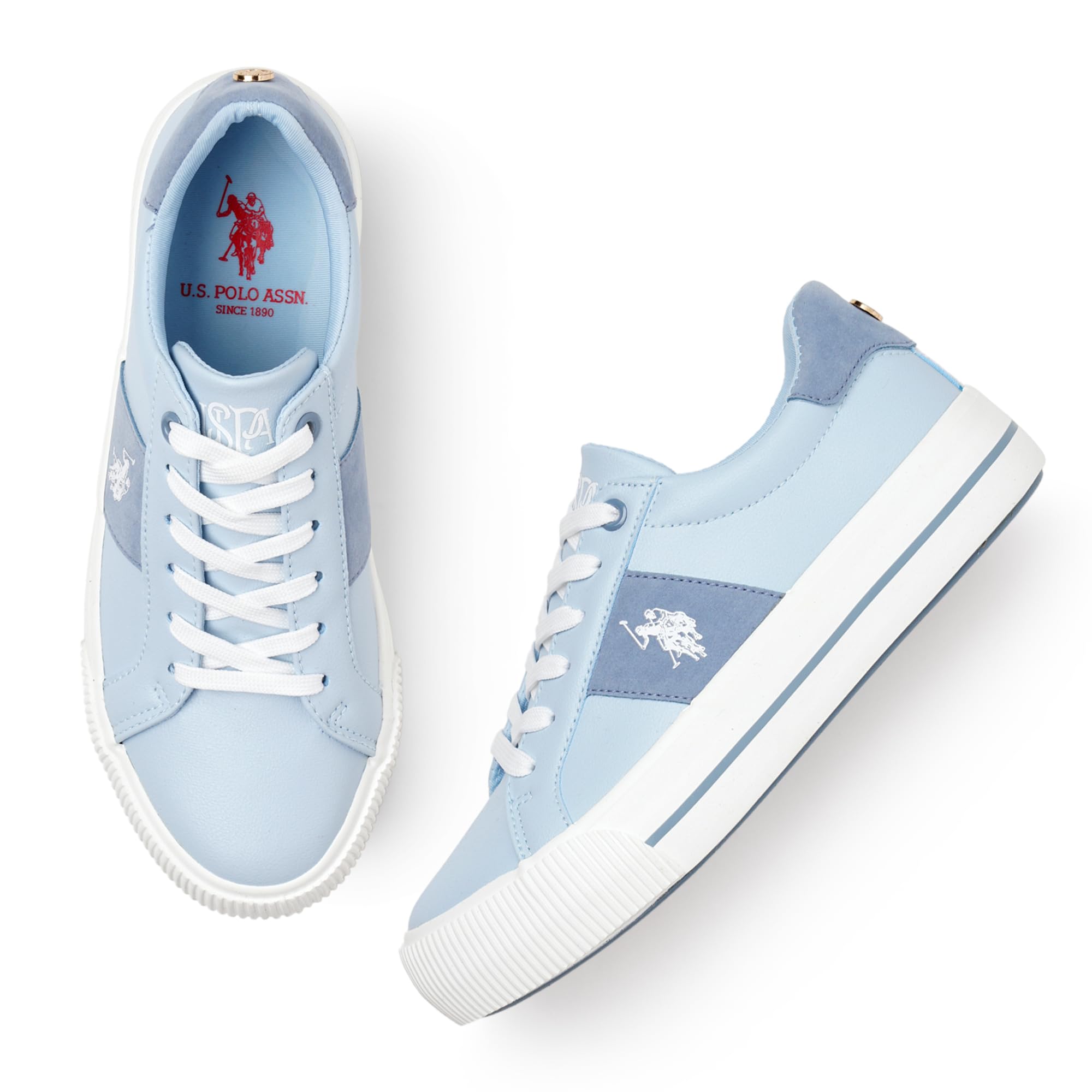 U.S. POLO ASSN. Ronnie Womens LT. Blue Sneakers -(UK3)(US4)(1FD24211B01) (B0CPFMS7ZB) Amazon Price History, Amazon Price Tracker