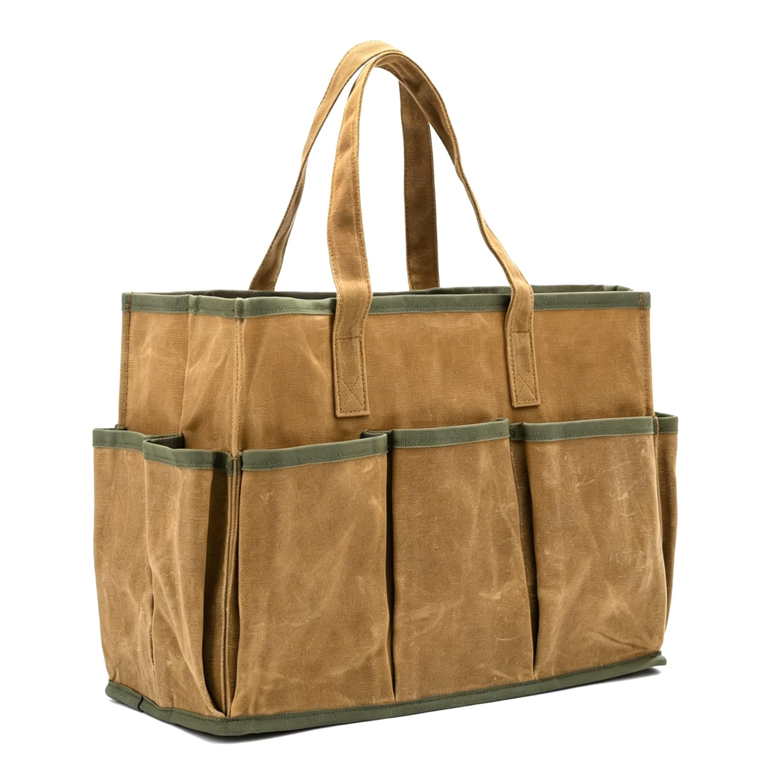 Greabuy Khaki Multifunctional Portable Tool Bag Canvas Storage Bag Storage Organization For Small Tool Electrician With Smooth Zipper