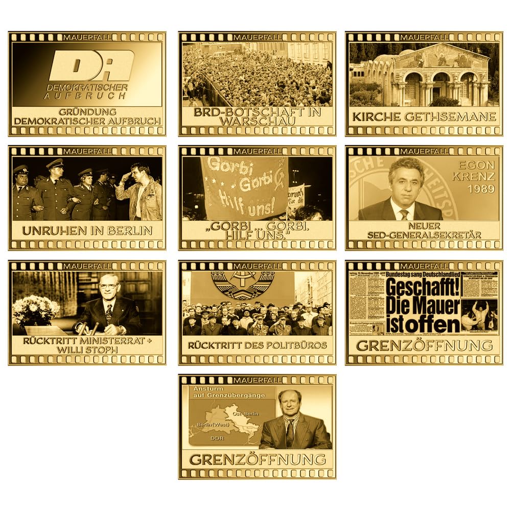 35 Jahre Mauerfall | Feingold | Sammlermünzen-Set 4 | Mehrwertsteuerfrei | Hohe Prägequalität | Mit Album und Echtheitszertifikaten