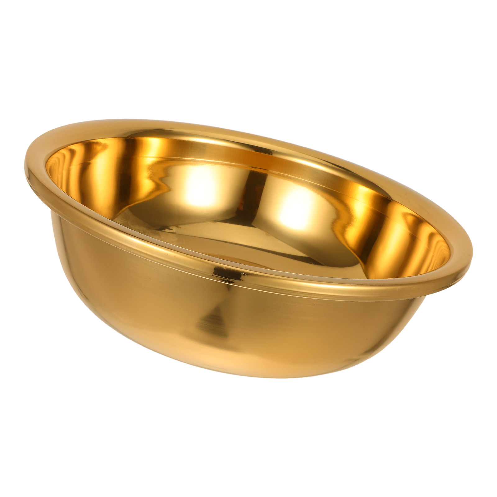 Tazón grande de acero inoxidable para mezclar, acabado dorado miniatura 7