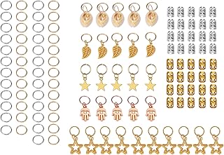 Bozony 120 pçs Dreadlocks Acessórios de cabelo Anéis de cabelo Punhos de cabelo de metal Contas de trança de cabelo Alumínio Jóias de cabelo Decoração de cabelo Aros para tranças ouro e prata