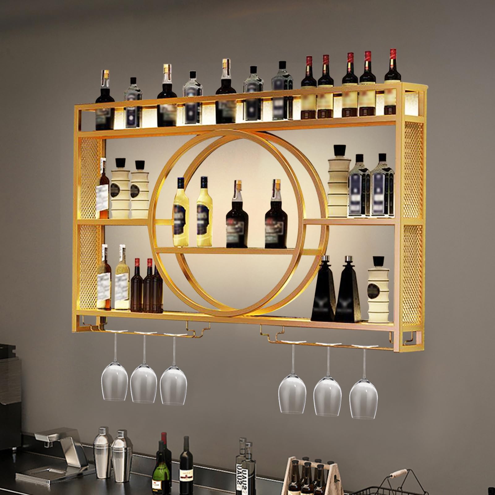 Casier à vin mural design pour cuisine et salon branché