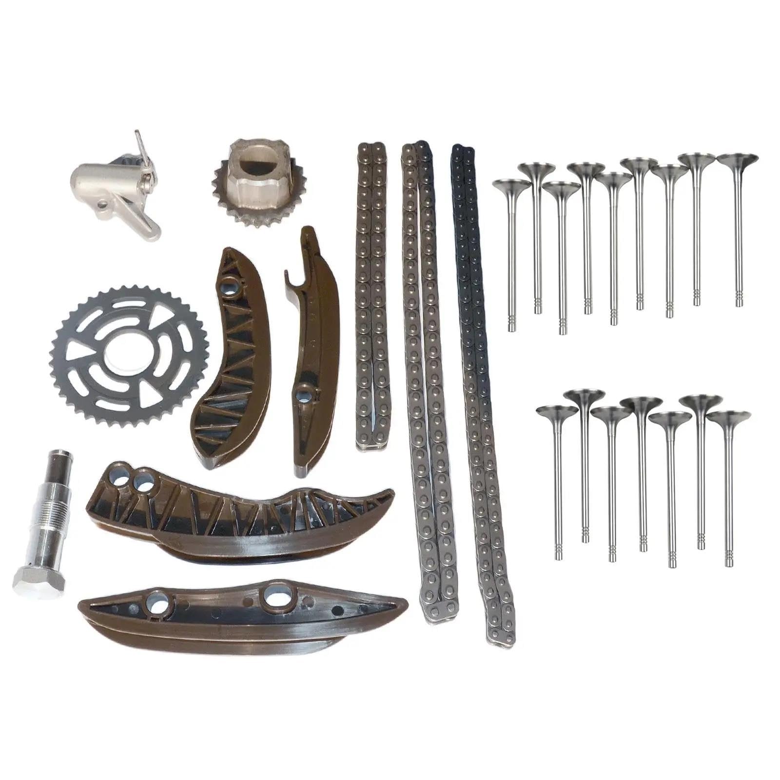 Kit Catena Di Distribuzione + 16 Valvole Motore N47D20A Per E90 E91 E92 E93 F30 F31 F34 F32 F82 F33 F36 F07 F10 E84 E83 F15 F85 Assemblaggio tenditore
