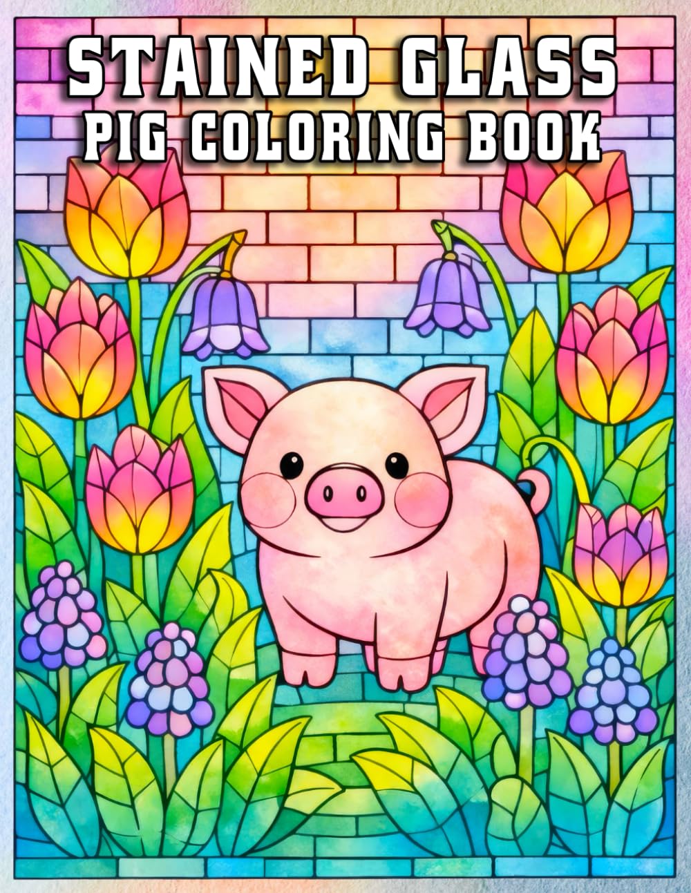 Stained Glass Pig Coloring Book: Relaxing Stained Glass Designs for Stress Relief and Mindfulness
