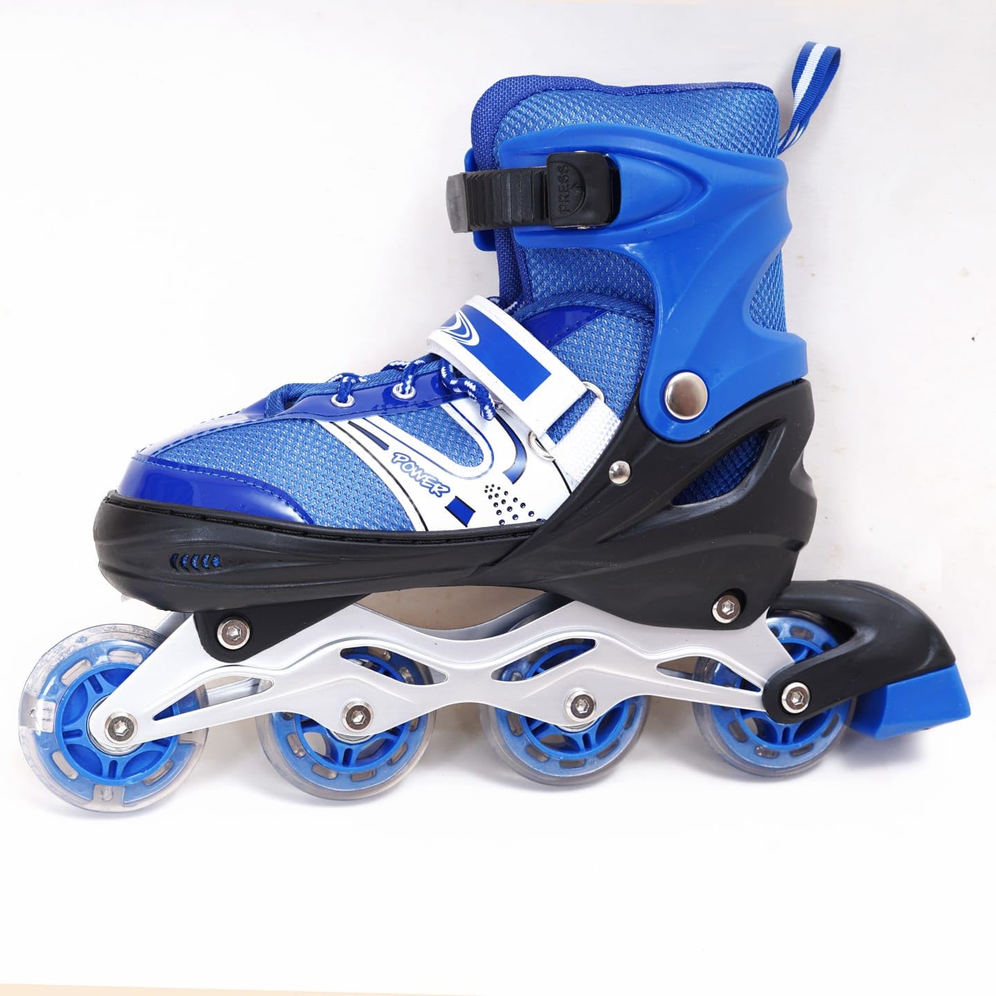 ZRINIX Inline Skates, Adjustable Inline Roller Skates for Boys Kids & Girls, 7 to14 Years Unisex Outdoor Skating Shoes Roller with Led Flash Lights Featuring Wheels for Skating (4 Wheel) (Blue) (B0D4MMRXS9) Amazon Price History, Amazon Price Tracker