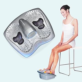 Osim Warm Air Foot Revitalizer Electric Shiatsu Foot Massager | Feet Heat Therapy, Deep Tissue Massager, Pain Relief, Kneading, Promotes Blood Circulation, Silver