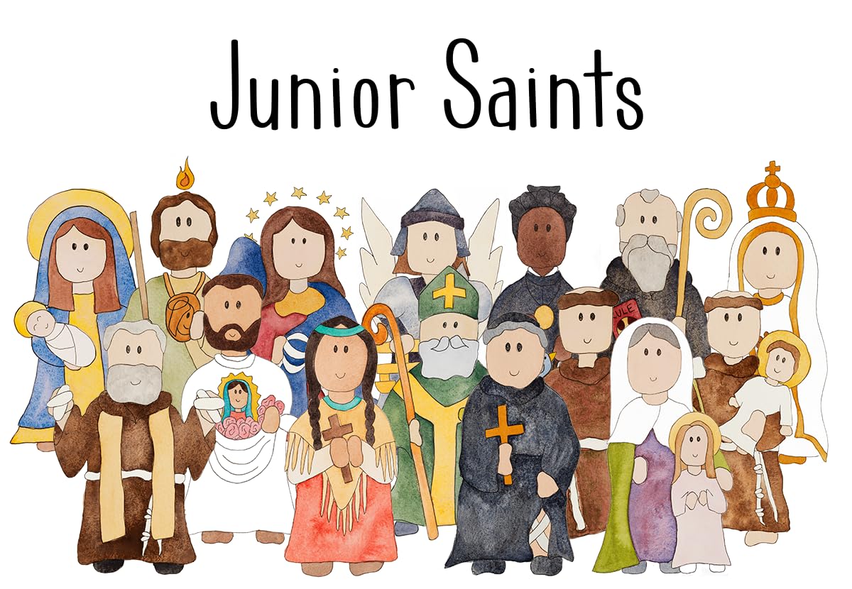 Junior Saints Card Pack Catholic Saint Flashcards for Kids Homeschool, Catechism, and Religious Gifts - Image 7