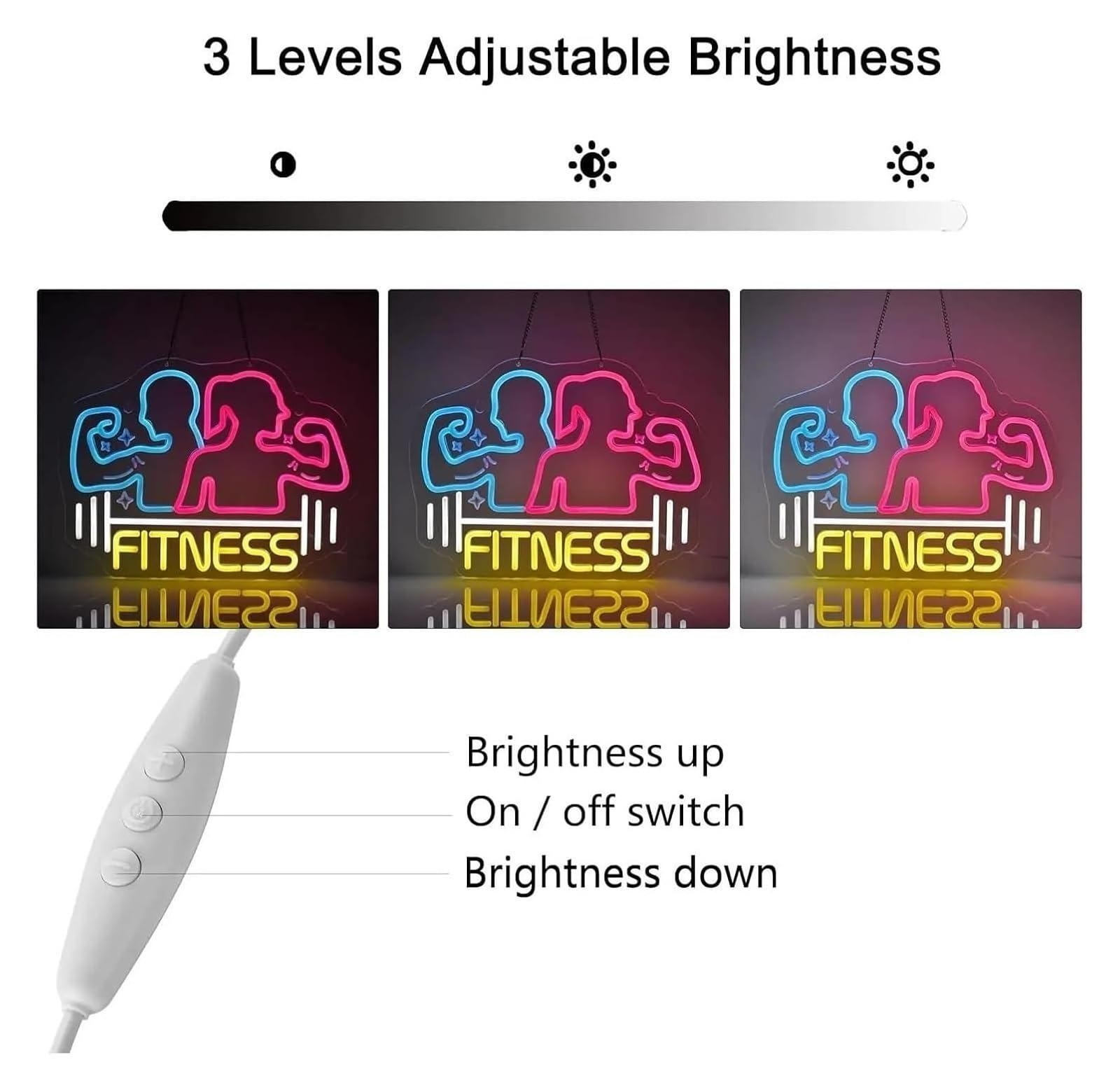 Decorazione luminosa al neon per insegna per palestra fitness per sport