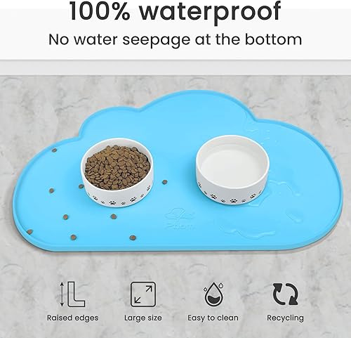 Miniatura 93 de Ptlom Mantel individual de silicona para perros y gatos, antideslizante, impermeable, para alimentos y agua, tapete para bandeja para cachorros