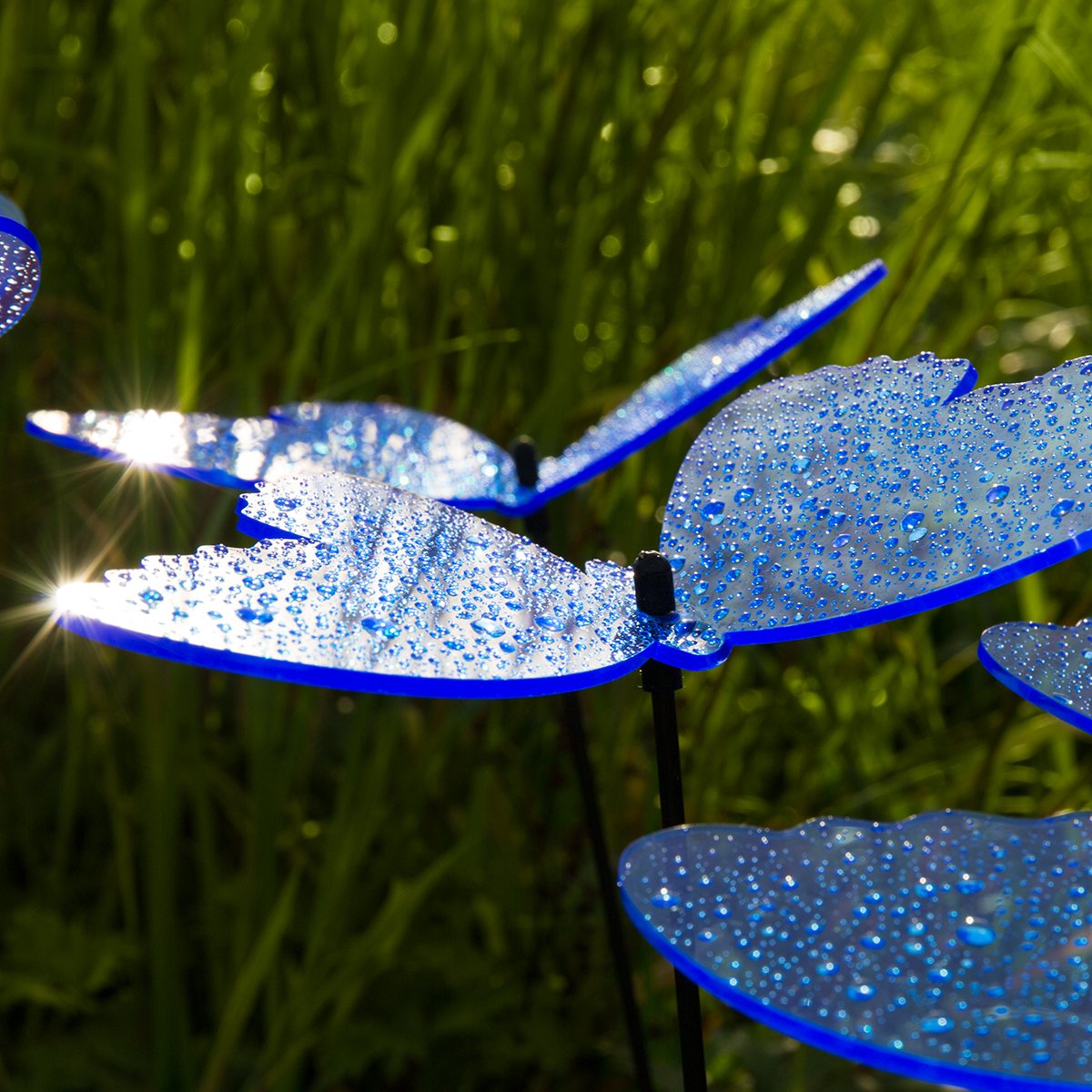 Sonnen Schutz Strand SUNPLAY Sonnenfänger 20cm Sets Suncatcher Gartenstecker Blumen Farbwahl Sonnen Schutz Balkon
