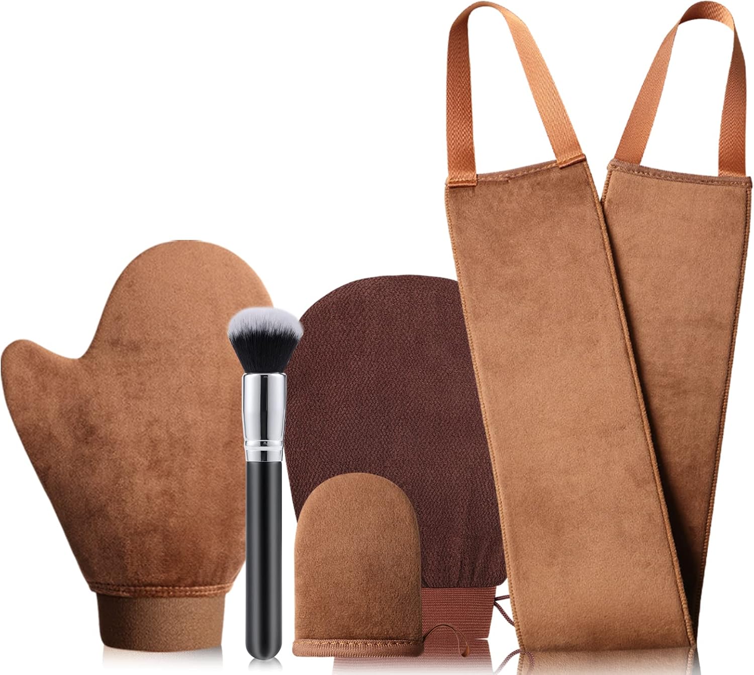 GAIYAH Self Tanning Mitt Set 5 in 1 Fake Tan Mitt Glove Fake Tanning