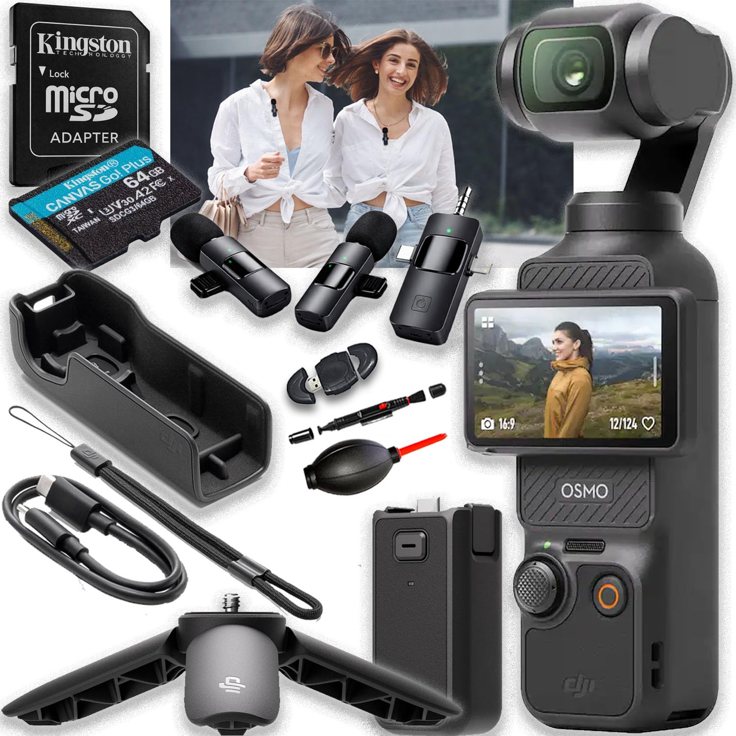 Osmo Pocket 3 Capture More Combo with 4K/120fps Video and 3-Axis Stabilization Vlogging C…