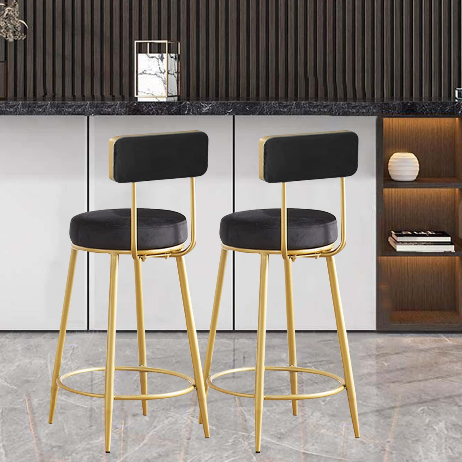 Chaises de bar avec dossier lot de 2 tabourets à hauteur de comptoir pour maison