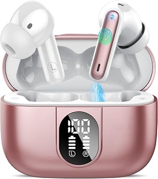 Csasan Ai Translation Earbuds Real Time, Translator Earbuds with 6 Translation Modes/164 Languages,No Subscription Required Translatior Headphones,48H Audifonos Traductores Ingles Espanol, Pink