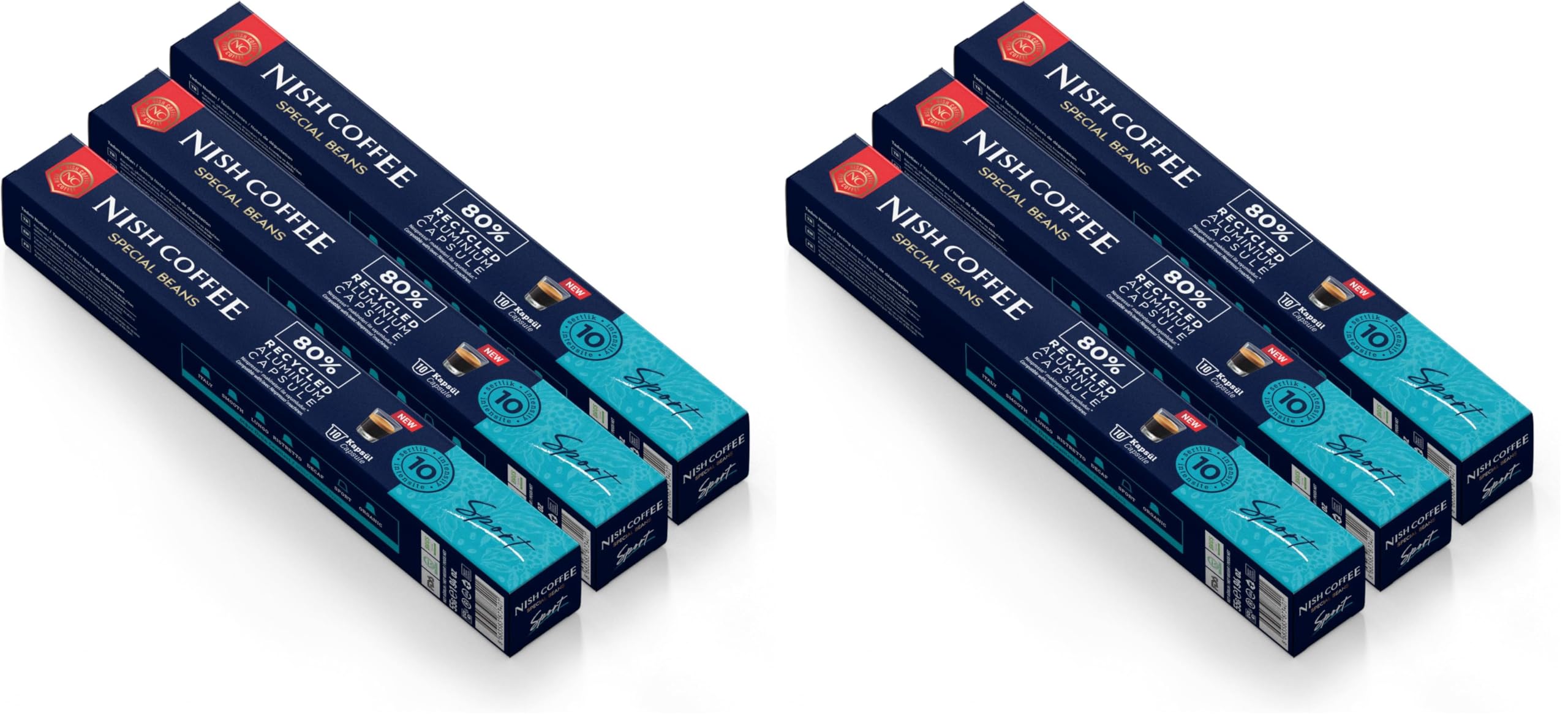 Nish Kahve Kapsül Kahve 10 Sport 3'lü Set Nespresso Uyumlu 30 Adet (2 paketi)