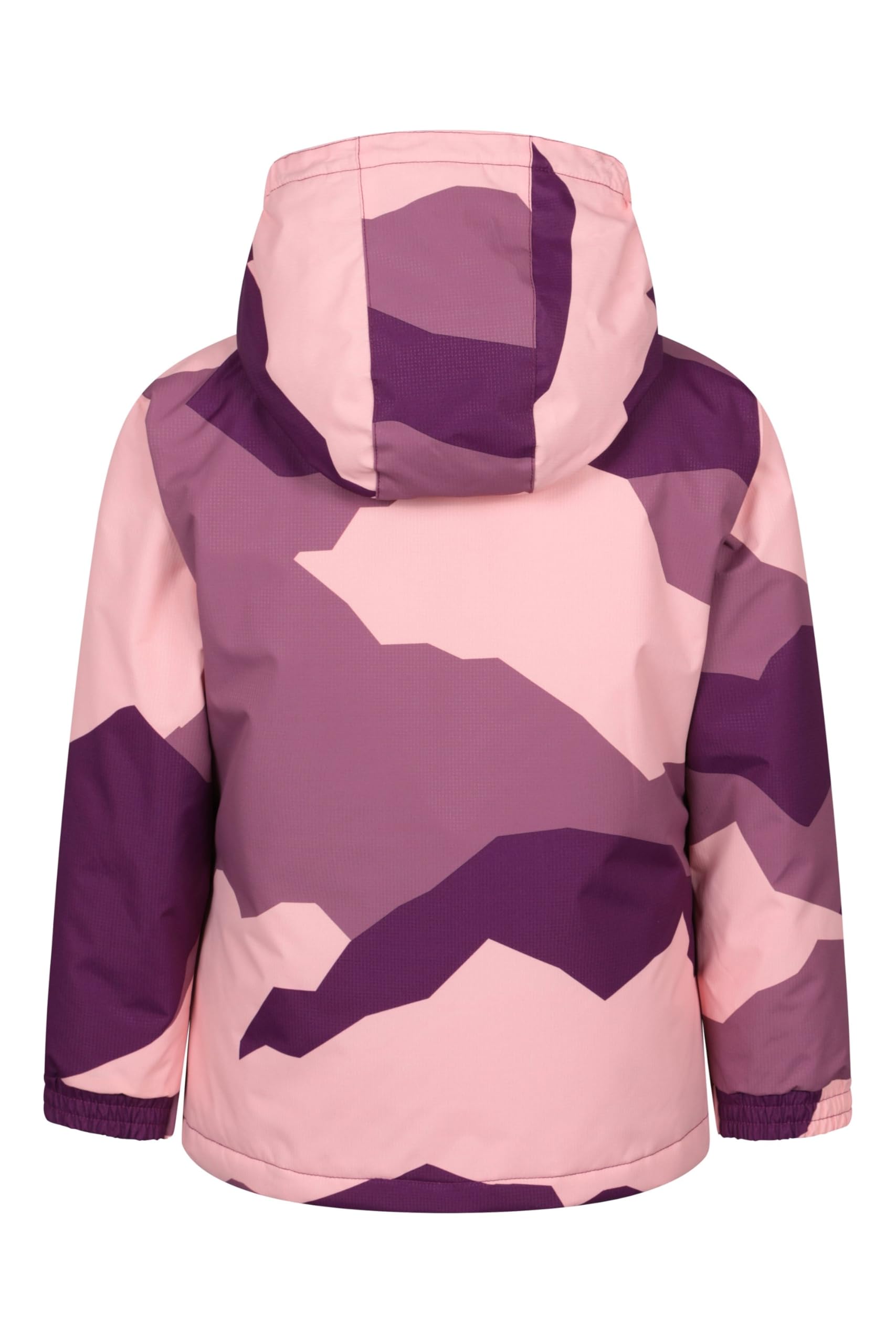 Mountain Warehouse Veste de Ski Snowdrop imprimée pour Enfant - Imperméable, Jupe Pare-Neige intégrée, Poches zippées, Capuche détachable, Poignets Ajustables, Hiver