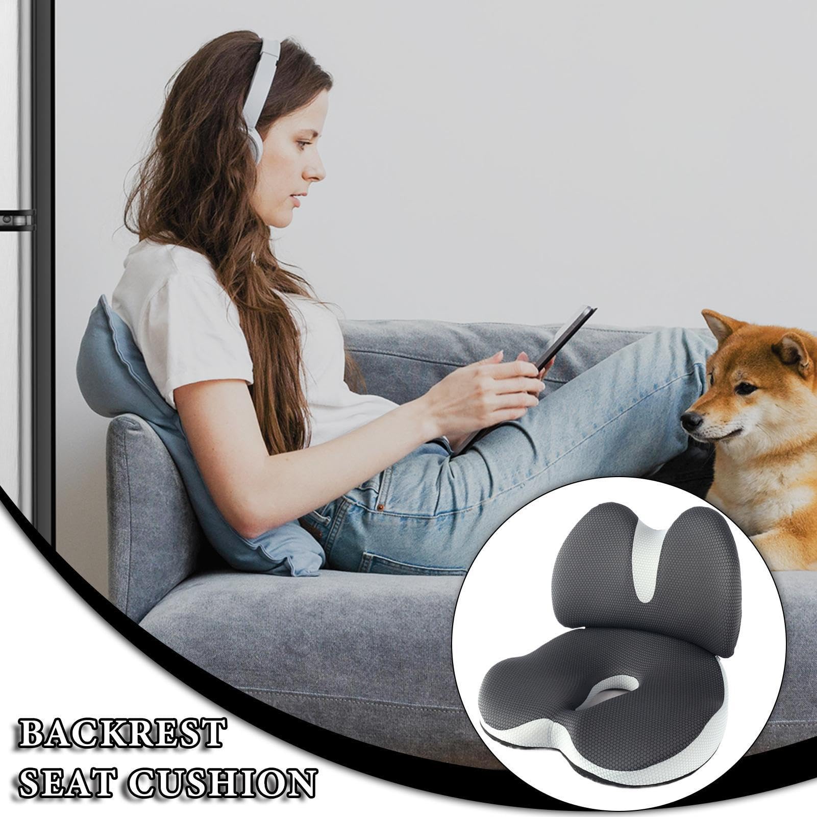 Cuscino Sedia Scrivania Supporto Lombare Coccige Ergonomico | Cuscini Seduta E Schienale Per Sedie Supporto Glutei Dolore Per Auto Carrozzina Scrivania Ufficio