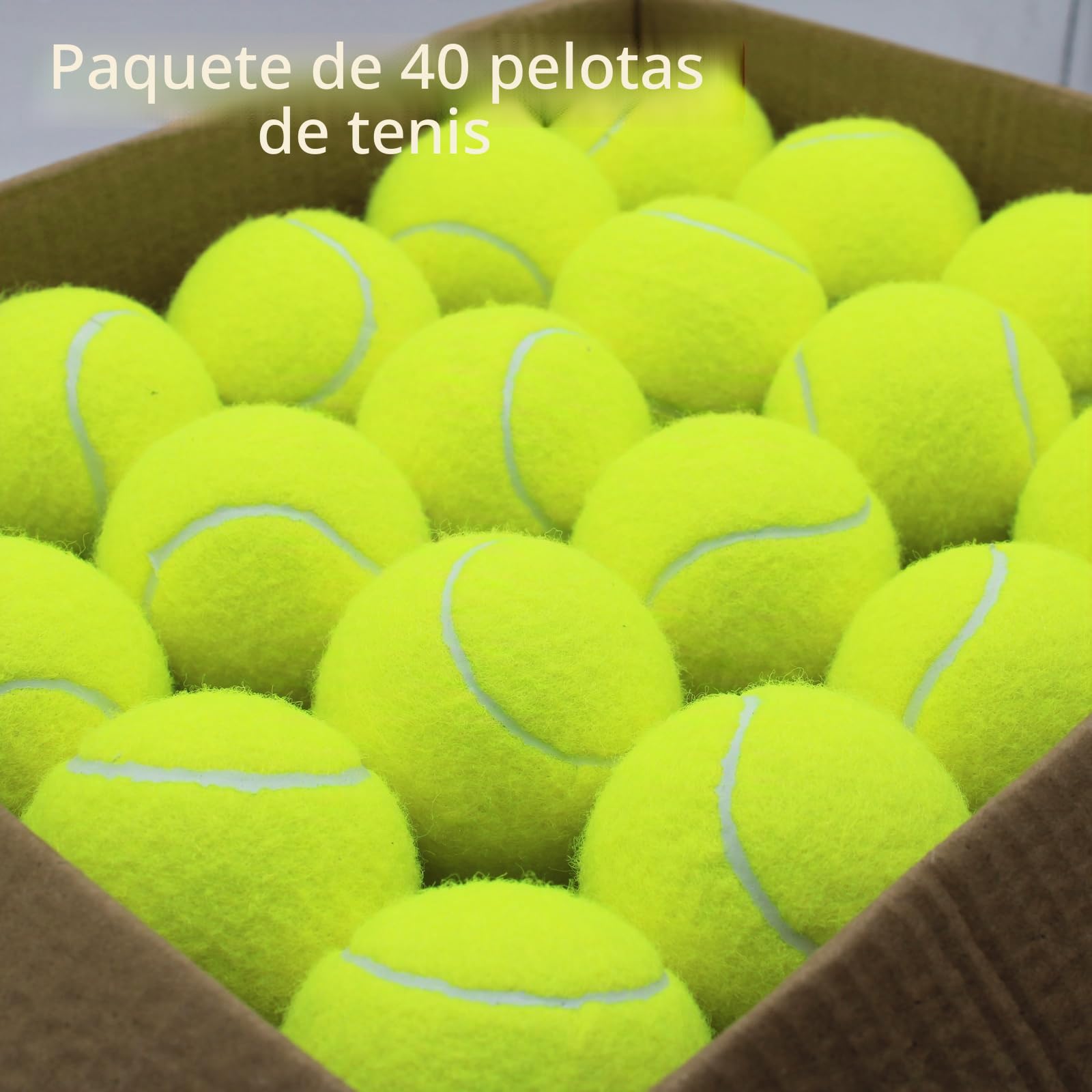 SHYUJAJIE Pelotas de tenis, paquete de 40 pelotas de tenis de entrenamiento, tenis de alta elasticidad para principiantes, pelotas de ejercicio para perros y mascotas