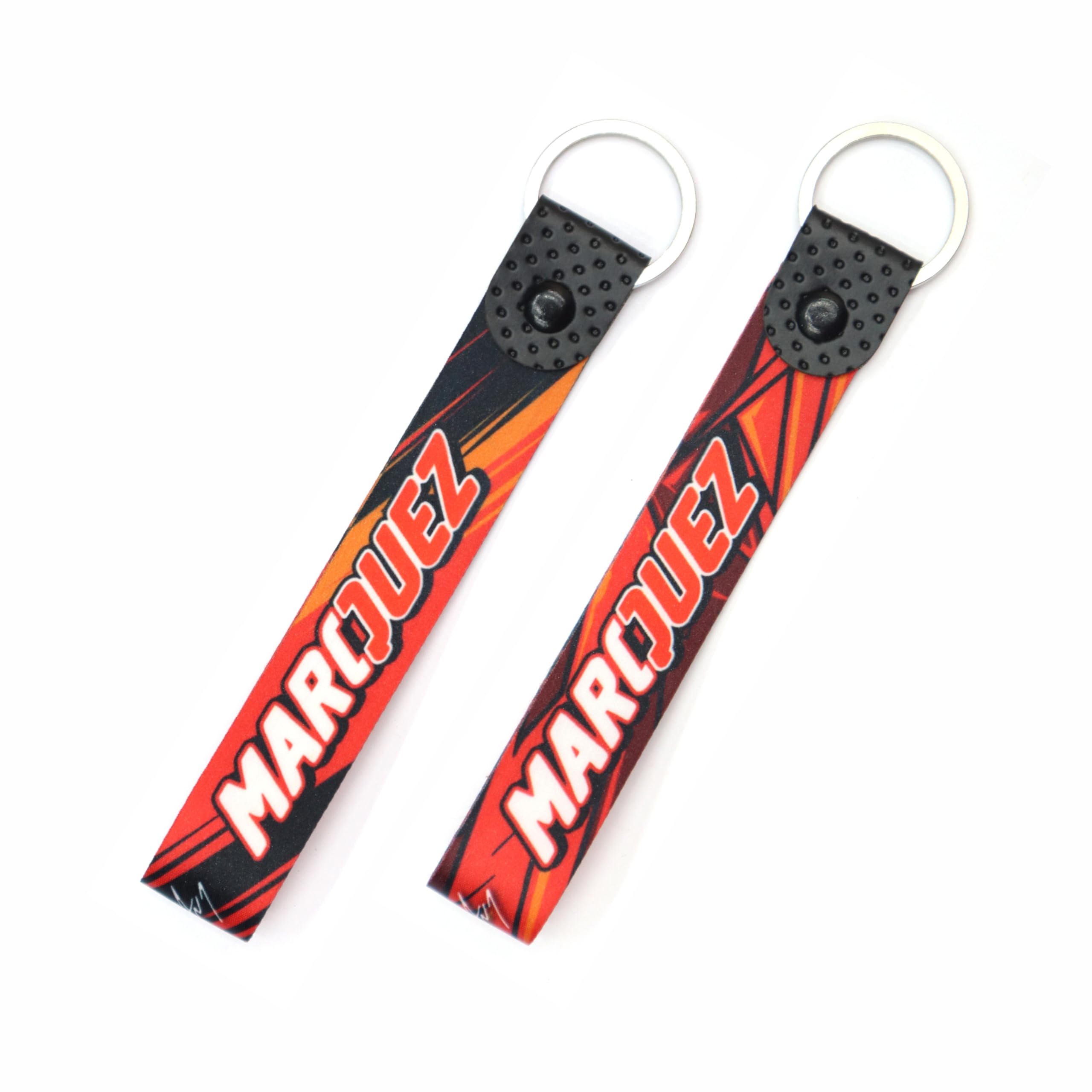 ERODIAN Lanyard MM 93 Keychain | 25mm Racing Tag Keychain Holder | Wrist Band Key Ring Compatible for All Bikes, Cars - Red Color (Pack of 2)