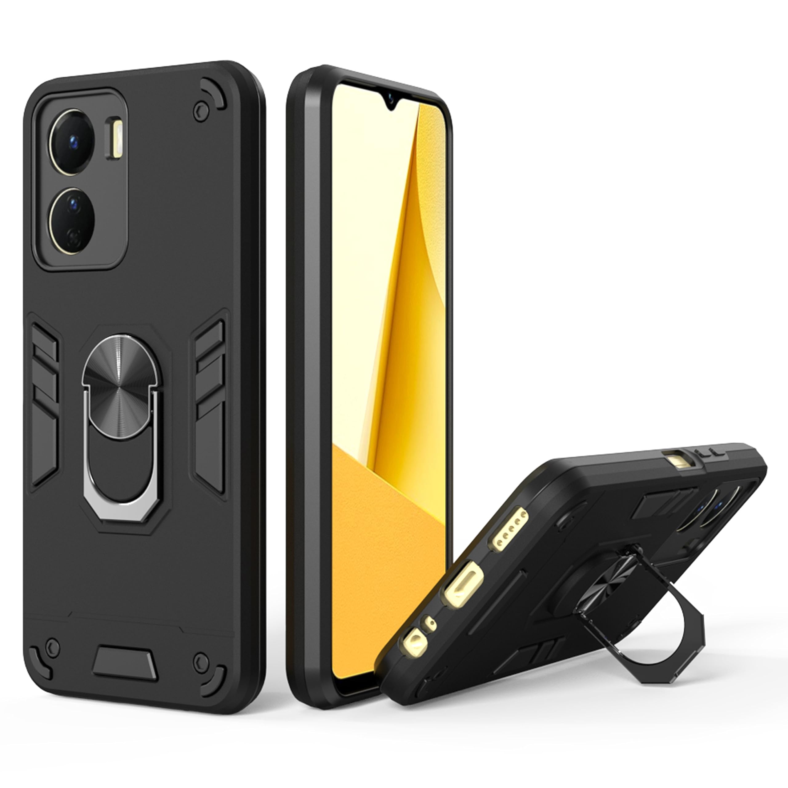 AmazonBasics Back Case Cover for Vivo Y56 5G (Silicone, Thermoplastic Polyurethane_Black)