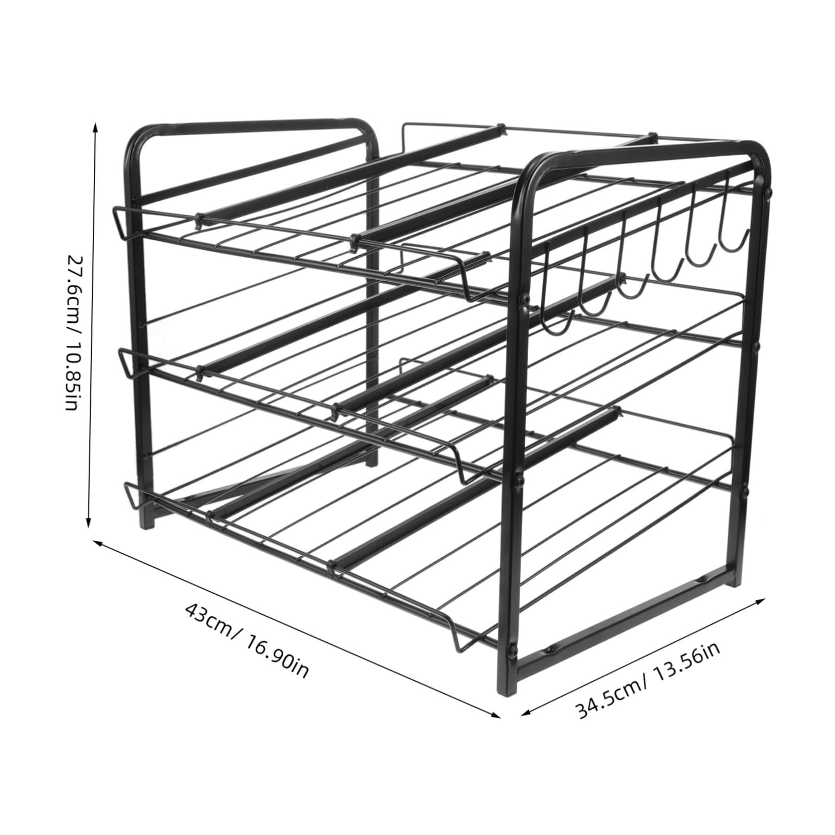 Toyvian Organizer Lattine Impilabile da Cucina Multi- Scaffale Salva Spazio per Lattine e Snack Resistente e Versatile per Ripostiglio e Frigorifero capacità Ampia e Design Compatto