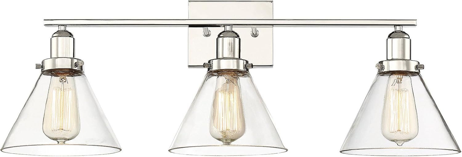 Savoy House 8-9130-3-109 Drake 3-Light Bath Bar in Polished Nickel