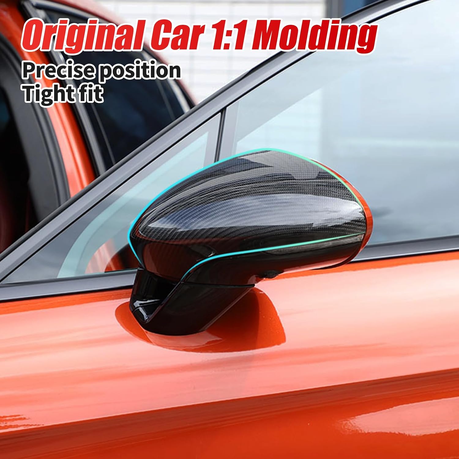 Carbon Fiber Car Side Rearview Mirror Cover Trim Compatible with 2017-2023 Porsche Panamera Side Car Mirror Caps Automotive Compatible with Porsche Panamera 971
