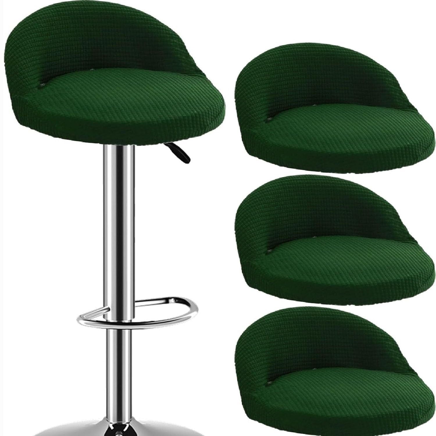 Redondo Funda for Taburete Bar con Respaldo Pack 4/2, Curvo Fundas for Taburete de Bar, Giratorio Fundas for Sillas de Cocina Ajustables, Fundas for Sillas Redondas de Cocina(@9,4Pcs)