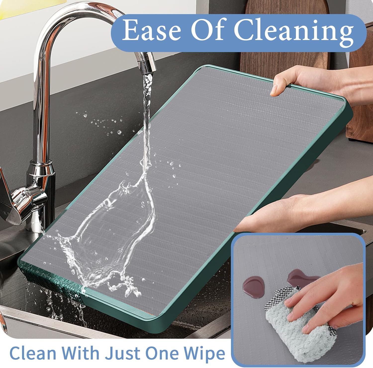 Shelf Liners for Kitchen Cabinets Non Adhesive Drawer Liner Thickened Shelf Liner Strong Non-Slip Easy to Clean for Tool Box Refrigerator with Knife and Tape Measure