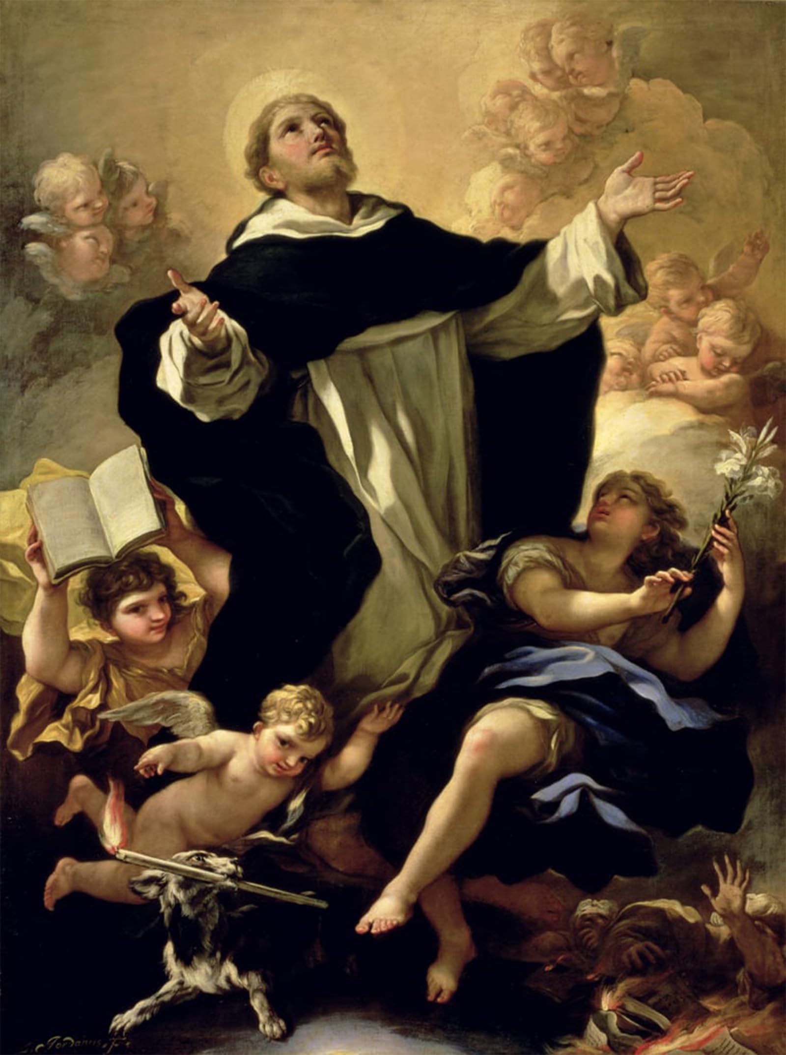 SERENDIPITP Abstract Painting Mural Print Picture Wall Decor Painting St Dominic by Famous Artist Vintage Wall Artwork for Home Decor 60x90cm