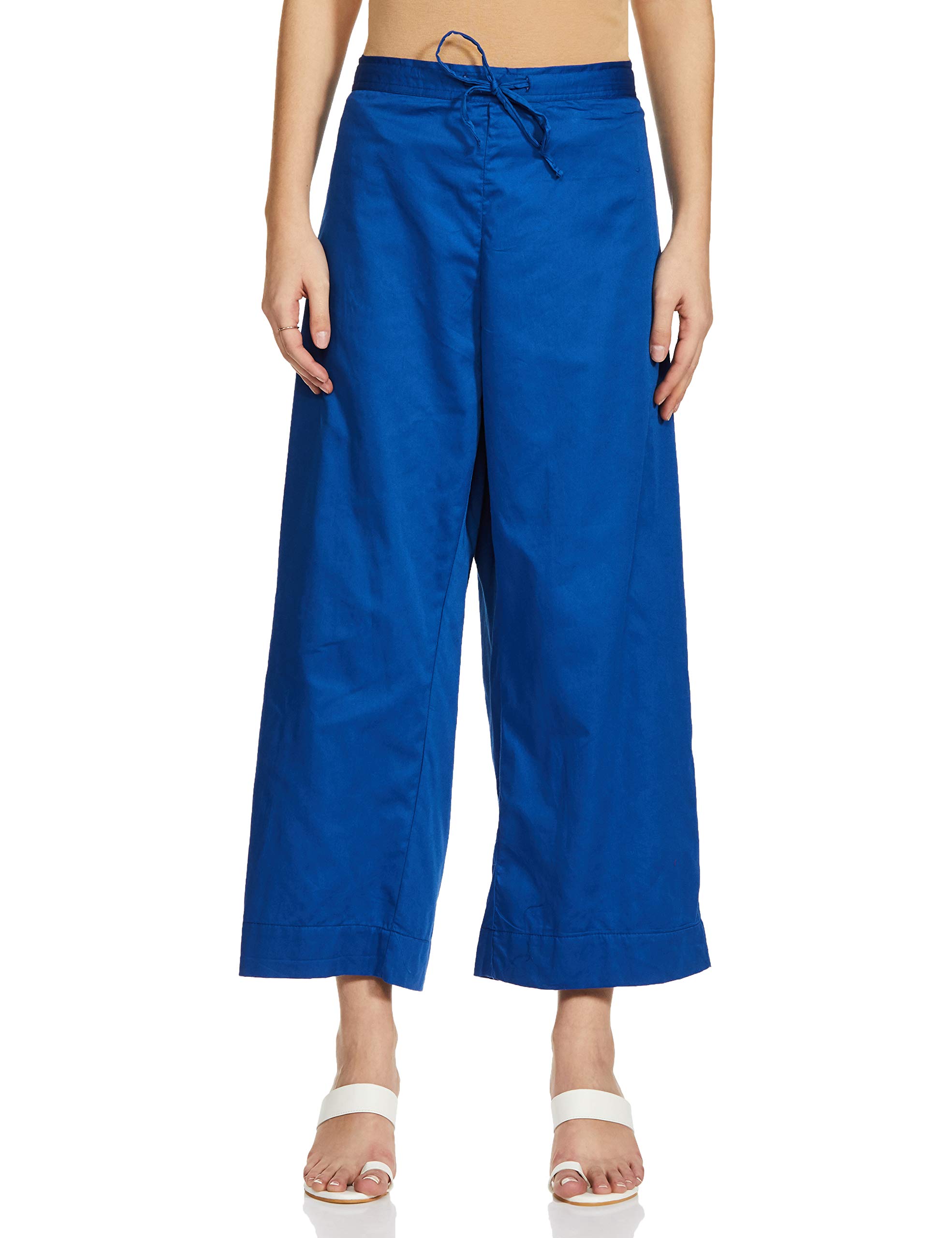 Biba Women's Royal Blue Art Silk Kurta Pants Set 3