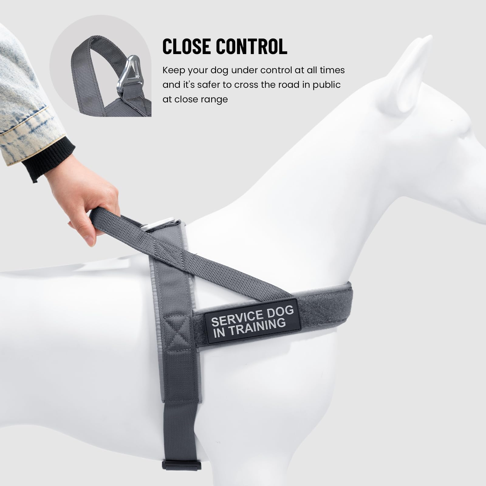 EXCELLENT ELITE SPANKER Arnés de nailon simple sin tirones con chaleco acolchado para perro | Tactical Military Patrol Service - Arnés ajustable con mango de fácil control para perros pequeños, medianos y grandes