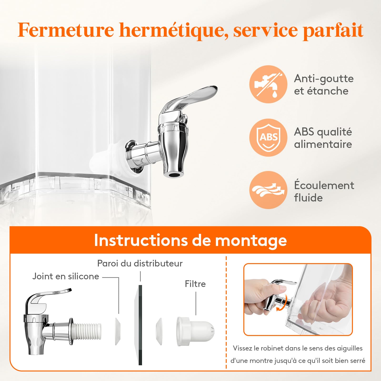 Lifewit 4L Distributeur de Boisson avec Robinet, Jarre Cocktail en Plastique, Fontaine Cocktail Glacées avec Support pour Jus, Limonade, Soda et Thé, Lot de 2 (en 1 Paquet)