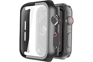 Misxi 2 Pack Hard PC Case with Tempered Glass Screen Protector Compatible...