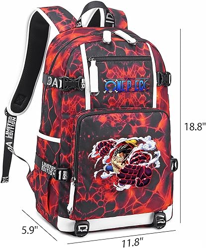 Miniatura 3 de Mochila de animales del rey león con portátil USB, mochila casual de gran capacidad para niño, Negro -, Minimalista