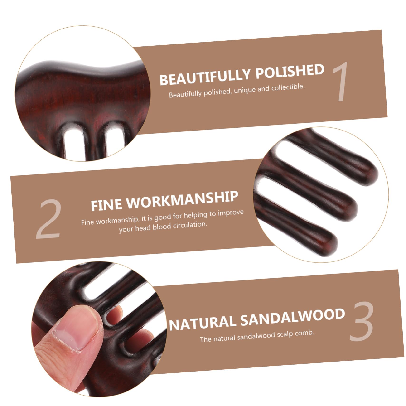 WOONEKY 2 Peines de Madera de Dientes Anchos para Cabello, Masajean el Cuero Cabelludo, Desenredan en Seco o Mojado, para Mujeres y Hombres