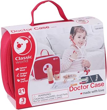 Classic World 54419 Ahşap Doktor Seti, Çok renkli