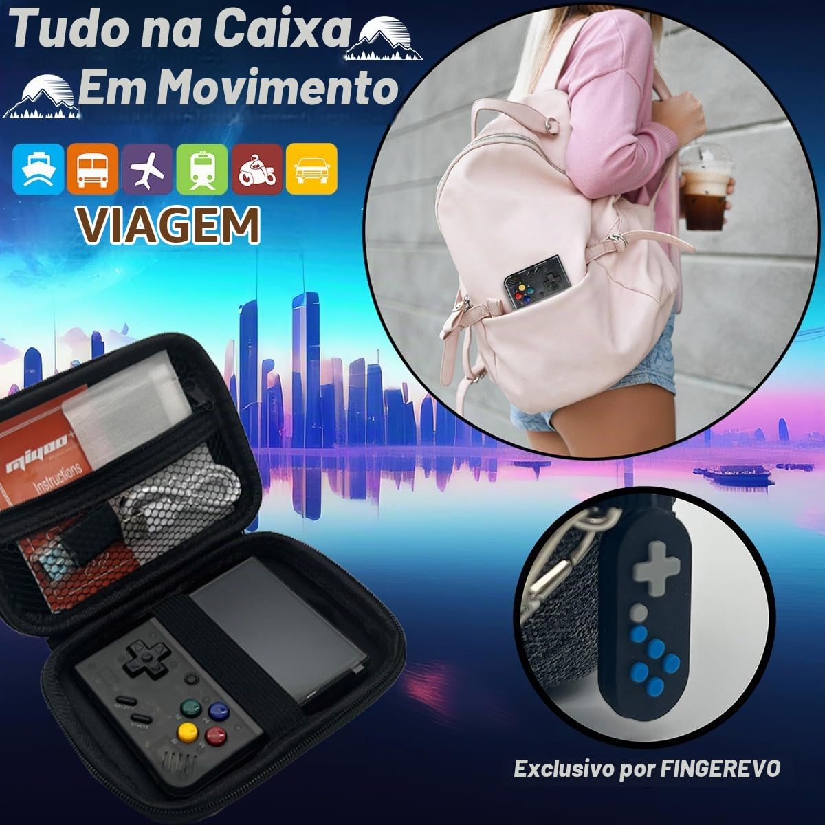 Miyoo Mini Plus Handheld Game Console with Portable Case