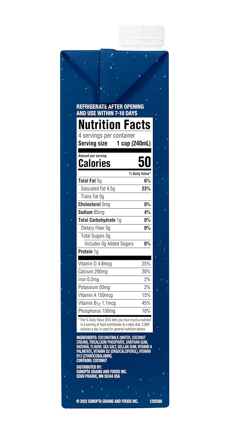 Coconut Dream Enriched Coconut Drink, Original Unsweetened, 32 Oz (Pack of 6)