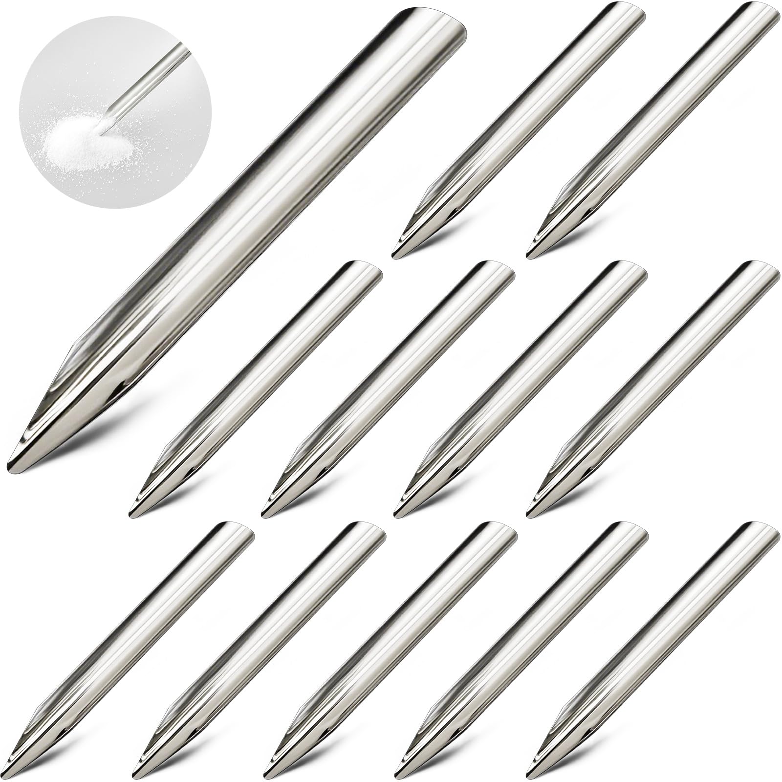 Zonon 24 Pcs 6 Inch Lab Spatula Stainless Steel Bead Scoop Round Pointed — Amazon image 9