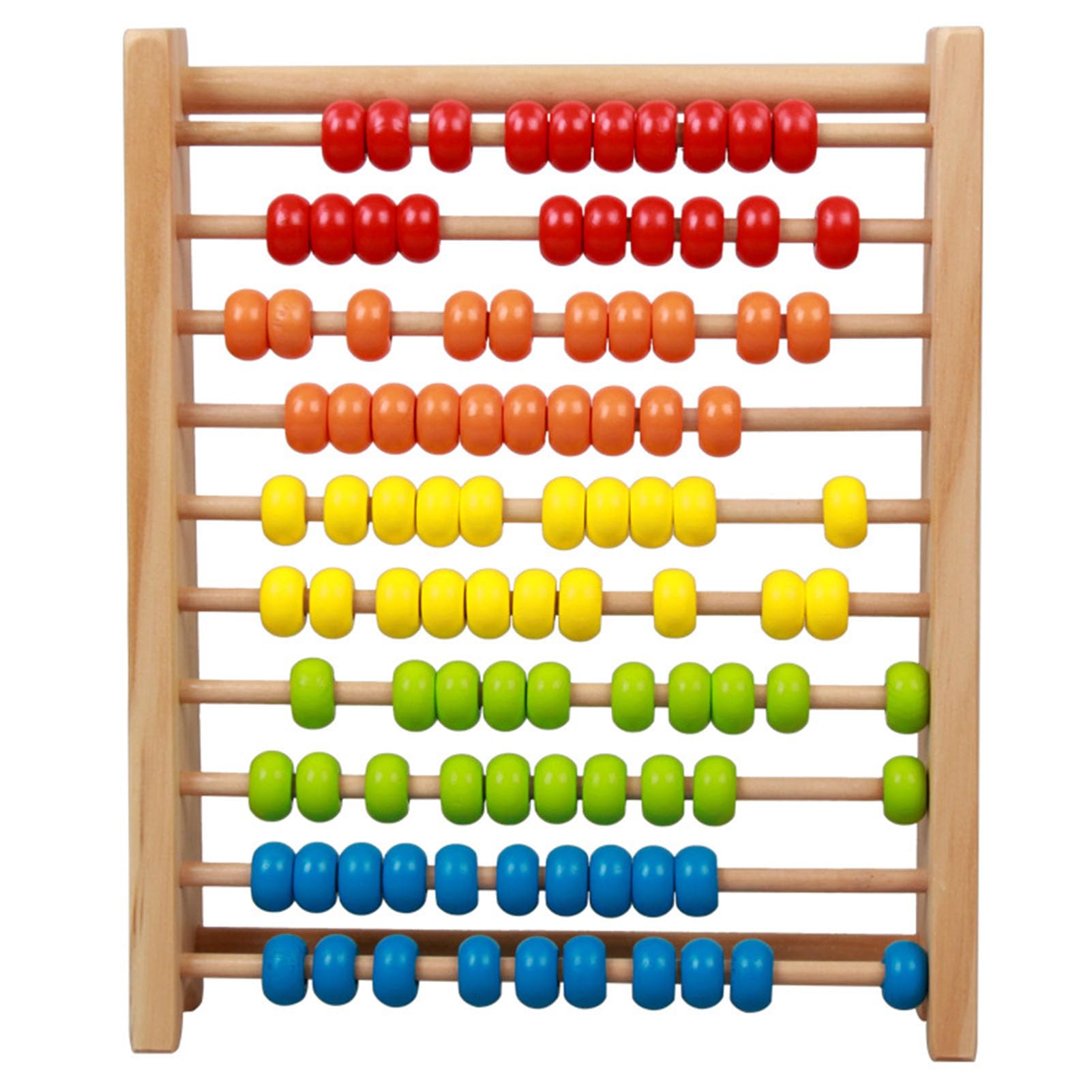 Ábaco de Cuentas de Madera Montessori arcoíris